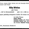 Tomp Rita 1927-1985 Todesanzeige